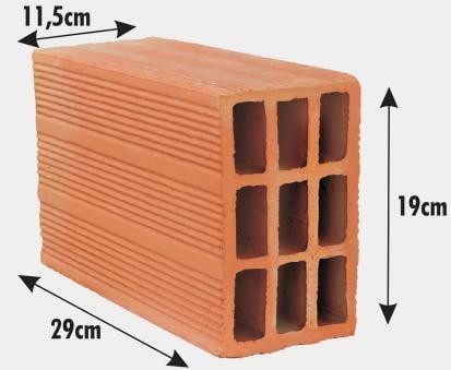 TIJOLO BAIANO 11,5X19X29 - PC