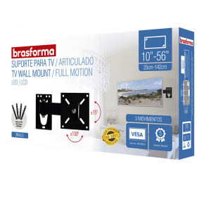 SUPORTE P/ TV LED 10-56 TRI ARTICULADO BRASFORMA - PC