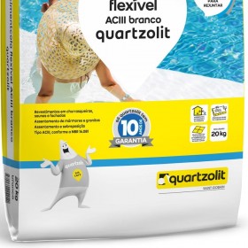 ARGAMASSA FLEX AC3 BRANCA 20KG QUARTZOLIT - UND