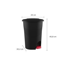 LIXEIRA DE PEDAL 25LT PRETA ASTRA - PC